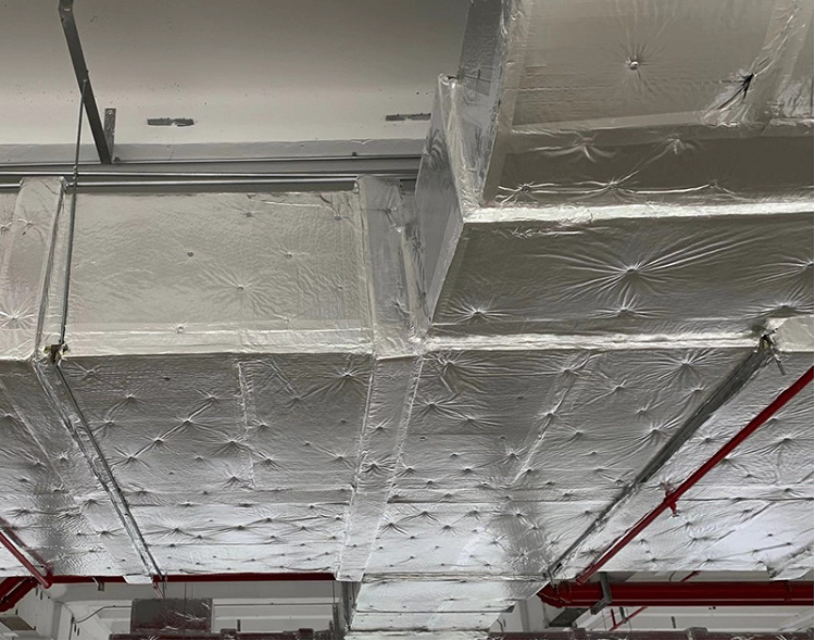 防排煙風管防火巖棉包裹施工工藝